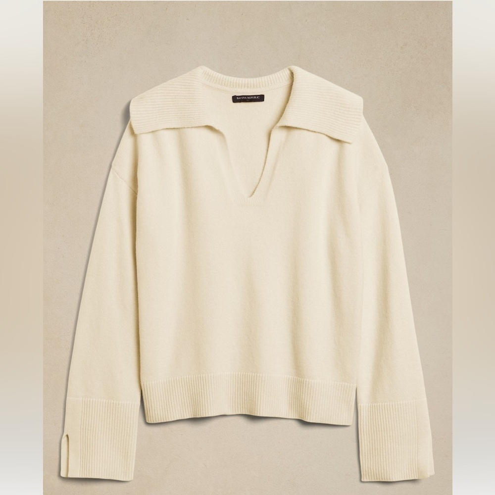 Banana Republic JOHNNY-COLLAR PULLOVER SWEATER - Picture 4 of 6